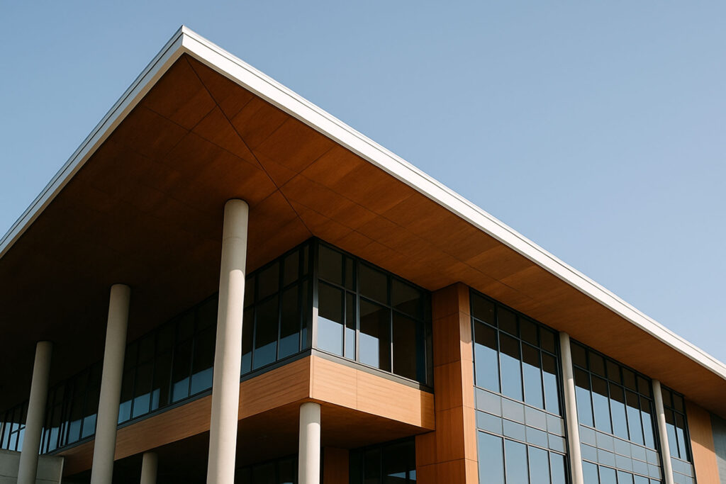 Helles Gebäude mit blauem Himmel – Das Frauenzimmer Leipzig, Raum für Lebensbegleitung und Orientierung.